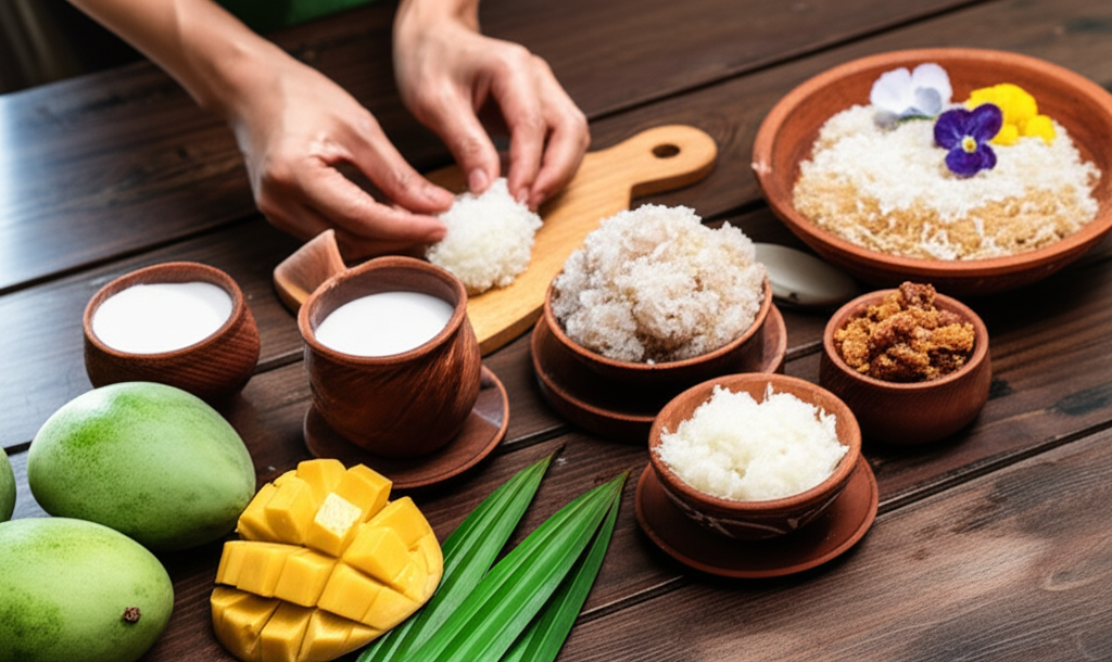 Making Thai desserts